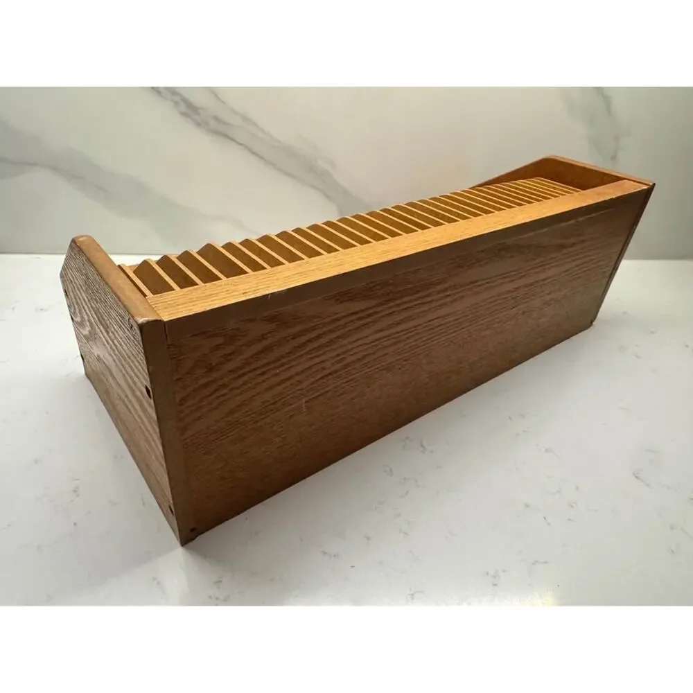 Vintage 31 Day Wood Monthly Bill Letter Sorter Desk Top Organizer